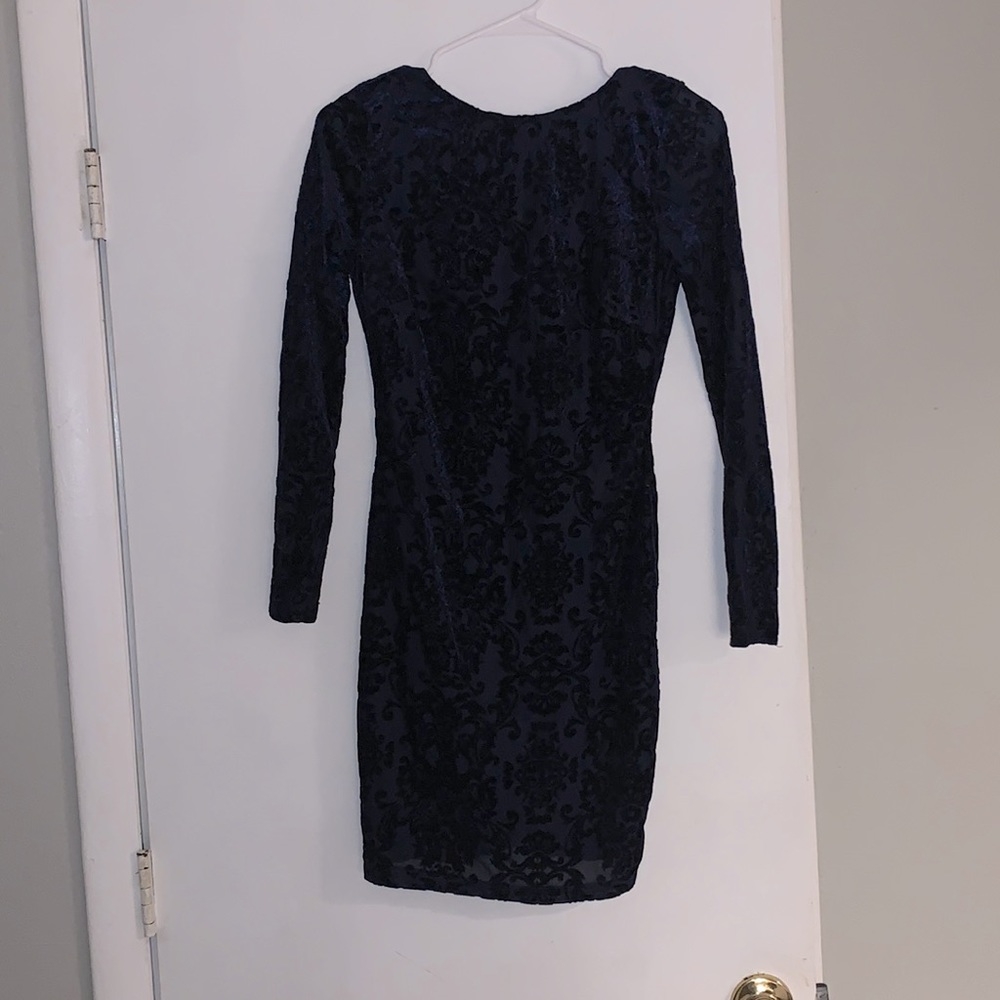 Navy Blue Backless Windsor dress